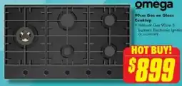 The Good Guys omega 90cm Gas on Glass Cooktop offer