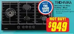 The Good Guys TECHNIKA 90cm Gas on Glass Cooktop offer
