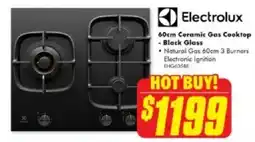 The Good Guys Electrolux 60cm Ceramic Gas Cooktop offer