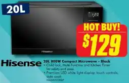 The Good Guys Hisense 20 800W Compact Microwave offer