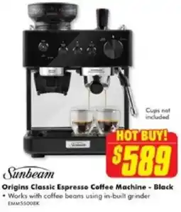 The Good Guys Sunbeam Origins Classic Espresso Coffee Machine offer