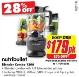 The Good Guys nutribullet Blender Combo 1200 offer