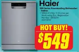 The Good Guys Haier 300 Series Freestanding Dishwasher offer