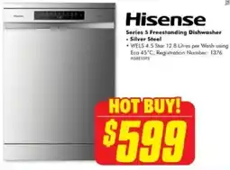 The Good Guys Hisense Series 5 Freestanding Dishwasher offer