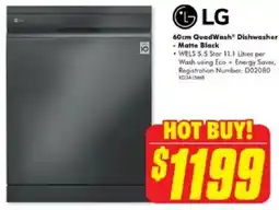 The Good Guys LG 60cm QuadWash Dishwasher offer