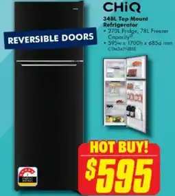 The Good Guys CHIQ Top Mount Refrigerator offer