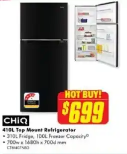 The Good Guys CHIQ Top Mount Refrigerator offer