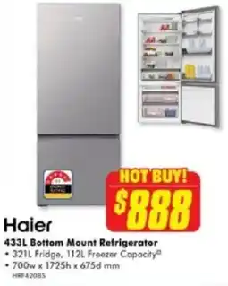 The Good Guys Haier Bottom Mount Refrigerator offer