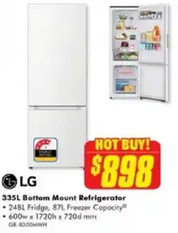 The Good Guys LG Bottom Mount Refrigerator offer