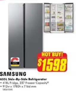 The Good Guys SAMSUNG Side-By-Side Refrigerator offer
