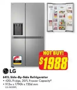 The Good Guys LG Side-By-Side Refrigerator offer