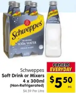 Spar Schweppes Soft Drink or Mixers offer