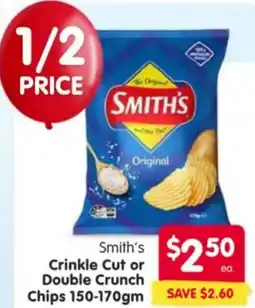 Spar Smith's Crinkle Cut or Double Crunch Chips offer