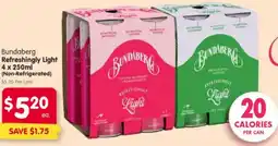 Spar Bundaberg Refreshingly Light offer