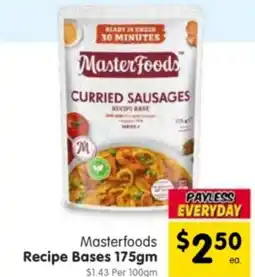 Spar Masterfoods Recipe Bases offer