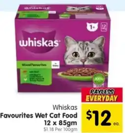 Spar Whiskas Favourites Wet Cat Food offer