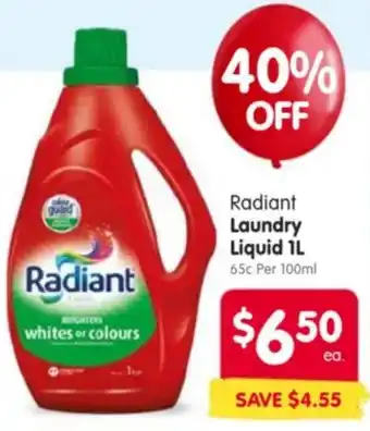 Spar Radiant Laundry Liquid offer