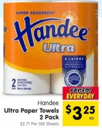 Spar Handee Ultra Paper Towels offer