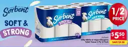 Spar Sorbent Silky White or Hypo-Allergenic Toilet Tissue 3 Ply offer
