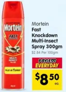 Spar Mortein Fast Knockdown Multi-Insect Spray offer