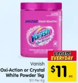 Spar Vanish Oxi-Action or Crystal White Powder offer