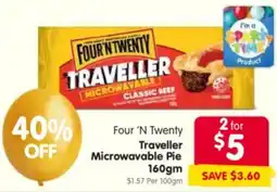 Spar Four 'N Twenty Traveller Microwavable Pie offer