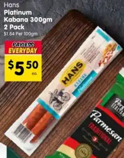 Spar Hans Platinum Kabana offer
