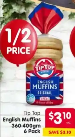 Spar Tip Top English Muffins offer