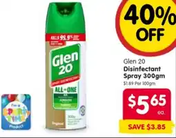 Spar Glen 20 Disinfectant Spray offer