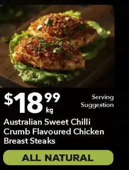 Ritchies Australian Sweet Chilli Crumb Flavoured Chicken Breast Steaks offer