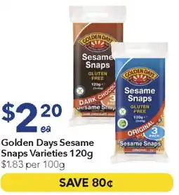 Ritchies Golden Days Sesame Snaps offer