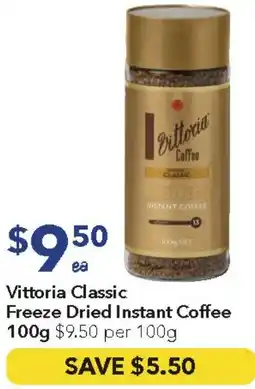 Ritchies Vittoria Classic Freeze Dried Instant Coffee offer