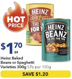 Ritchies Heinz Baked Beans or Spaghetti offer