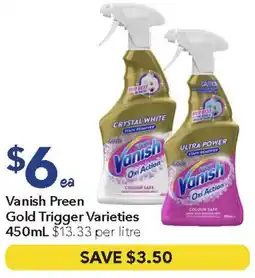 Ritchies Vanish Preen Gold Trigger Varieties offer