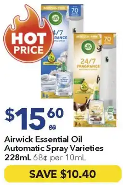 Ritchies Airwick Essential Oil Automatic Spray Varieties offer