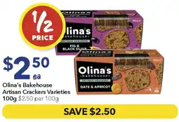 Ritchies Olina's bakehouse artisan crackers offer