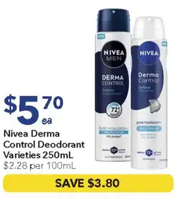 Ritchies Nivea Derma Control Deodorant offer