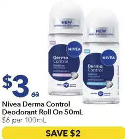 Ritchies Nivea Derma Control Deodorant Roll On offer