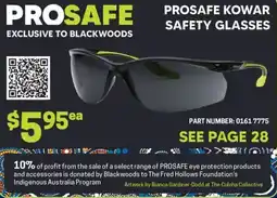 Blackwoods Prosafe kowar safety glasses offer