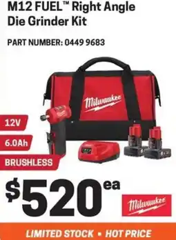 Blackwoods M12 FUEL™ Right Angle Die Grinder Kit offer