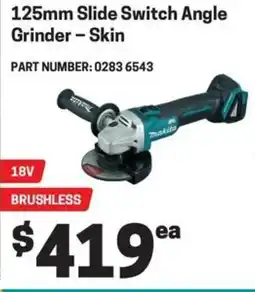 Blackwoods Makita 125mm Slide Switch Angle Grinder offer