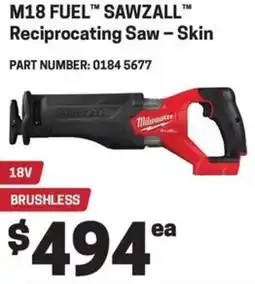 Blackwoods Milwaukee M18 FUEL™ SAWZALL™ Reciprocating Saw offer