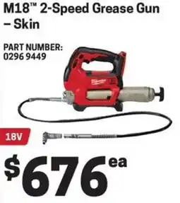 Blackwoods Milwaukee M18™ 2-Speed Grease Gun offer