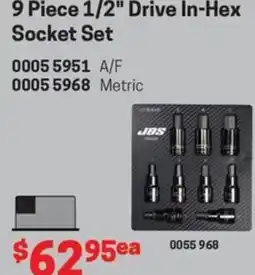 Blackwoods 1/2" Drive In-Hex Socket Set offer
