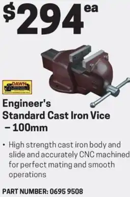 Blackwoods Engineer's Standard Cast Iron Vice -100mm offer