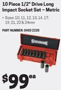 Blackwoods 1/2" Drive Long Impact Socket Set offer