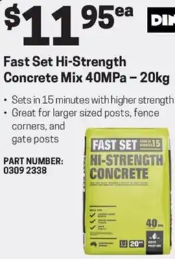 Blackwoods Fast Set Hi-Strength Concrete Mix 40MPa offer
