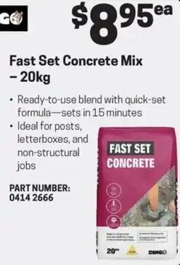 Blackwoods Fast Set Concrete Mix offer