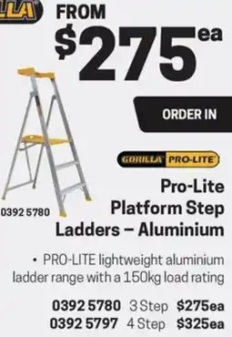 Blackwoods Pro-Lite Platform Step Ladders offer