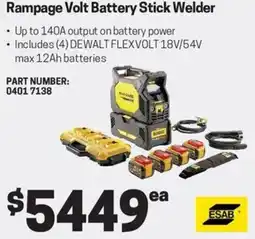 Blackwoods Rampage Volt Battery Stick Welder offer